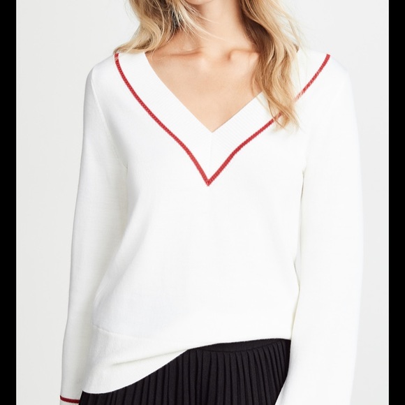 CLUB MONACO Vikki wool sweater v neck NWT - Picture 2 of 6